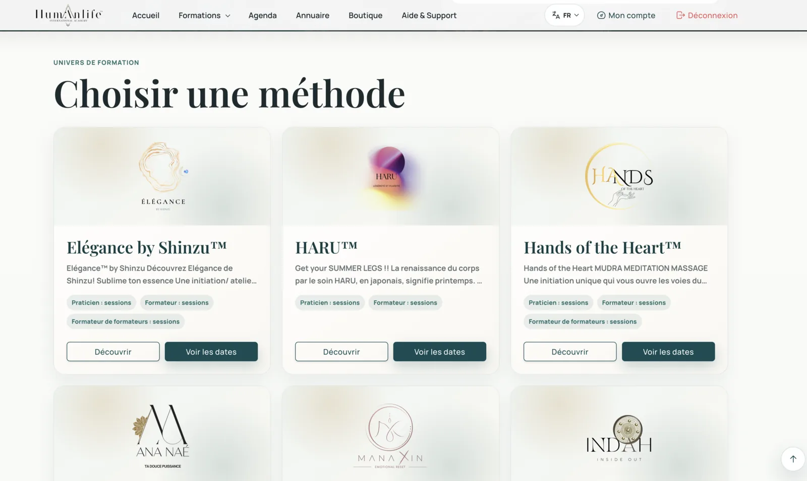 Catalogue des méthodes et accès aux prochaines dates de formation